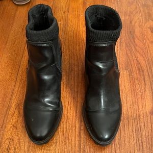 Zara black heeled ankle bootie - size 6.5 / 37